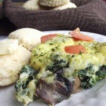 mushroom spinach and cheese frittata