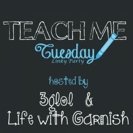 Teach Me Tuesday Link Party Button | Life With Garnish